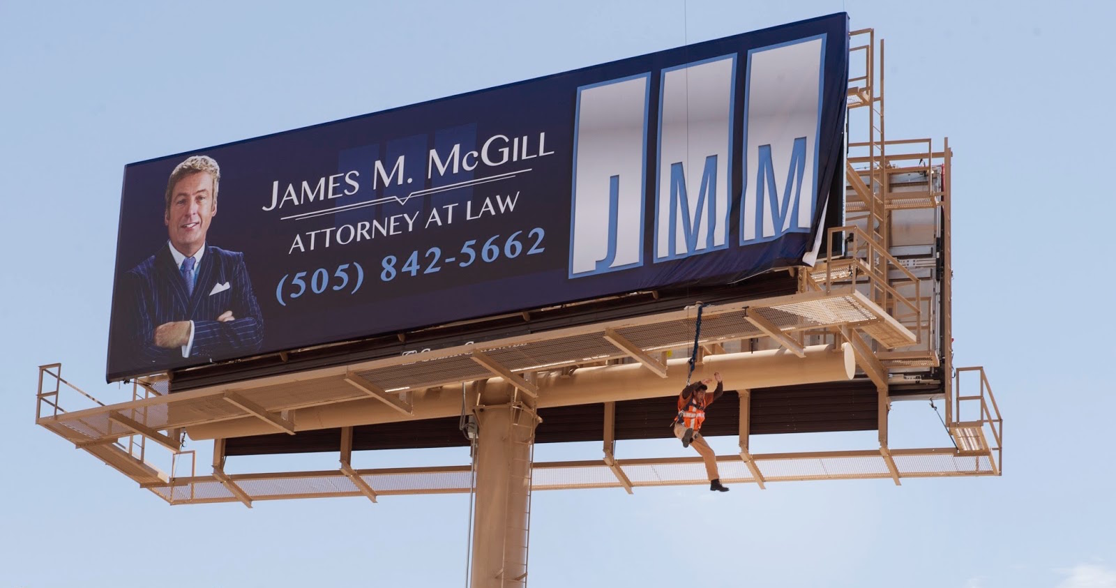 Better Call Saul: James M. McGill billboard - Fonts In Use