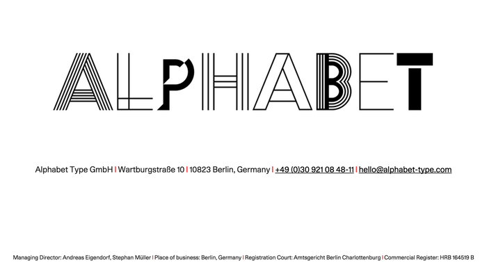 Alphabet Type logo and website (2015)