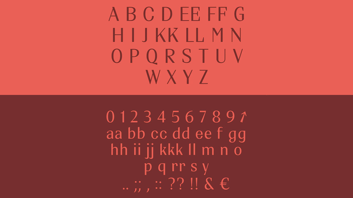 Glyph set with stylistic alternates