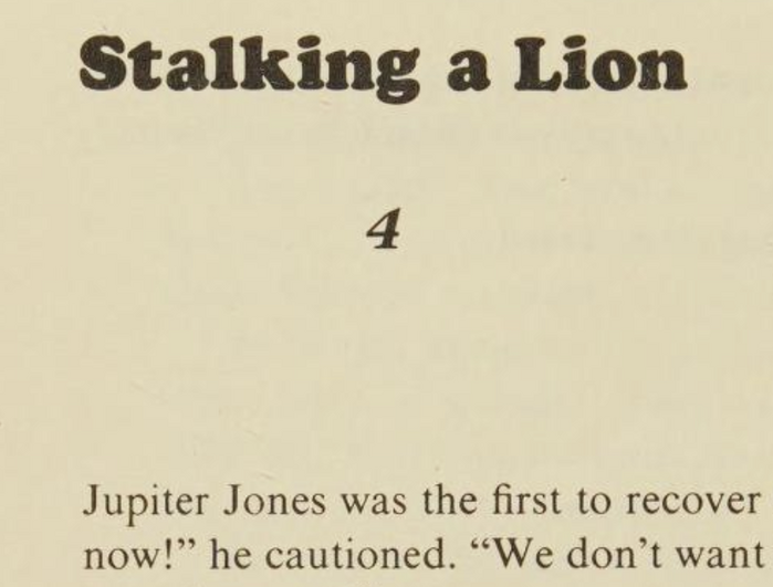 Detail of a chapter opening in Cooper Black. The number is in bold italic .