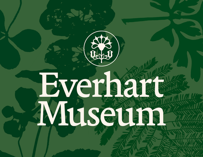 The museum's updated logo was inspired by their building's chiseled facade lettering and uses  by . The emblem, inspired by their folk art flower logo from the 1950s and 60s, was custom drawn by Alex Tomlinson.
