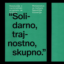 Resolution on the National Programme for Culture, Ministry of Culture of Slovenia