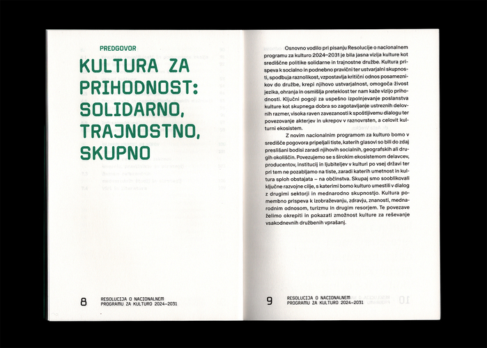 Resolution on the National Programme for Culture, Ministry of Culture of Slovenia 2