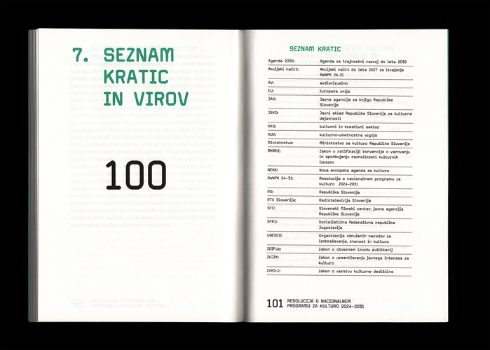 Resolution on the National Programme for Culture, Ministry of Culture of Slovenia 8