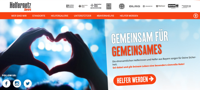 Helfernetz.Bayern website 1