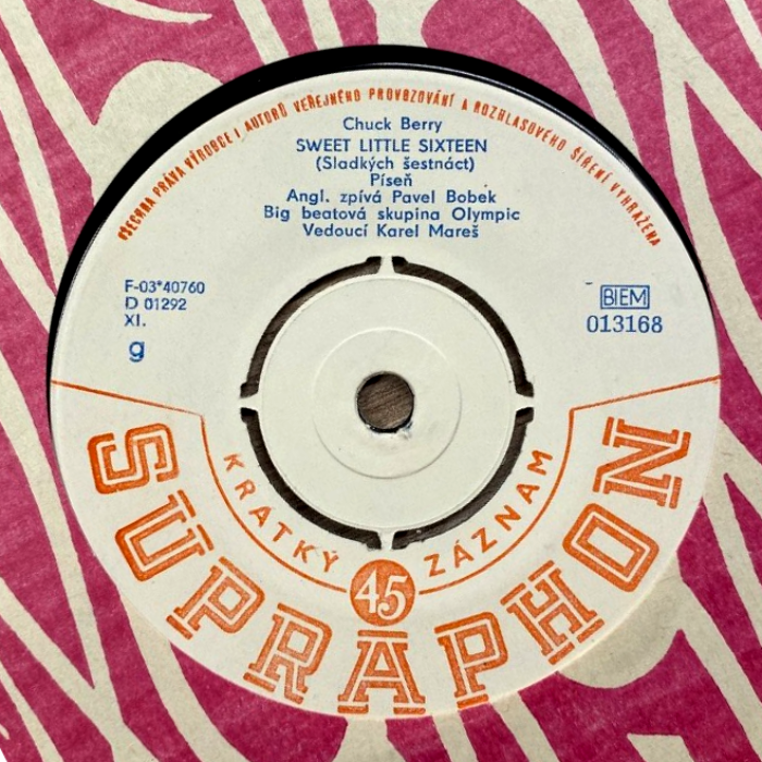 Supraphon single record labels (1954–c.1978) 2