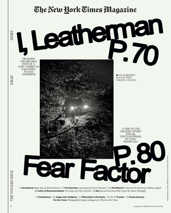 The New York Times Magazine, “The Extreme Voyages Issue”, 16 Mar 2025 2