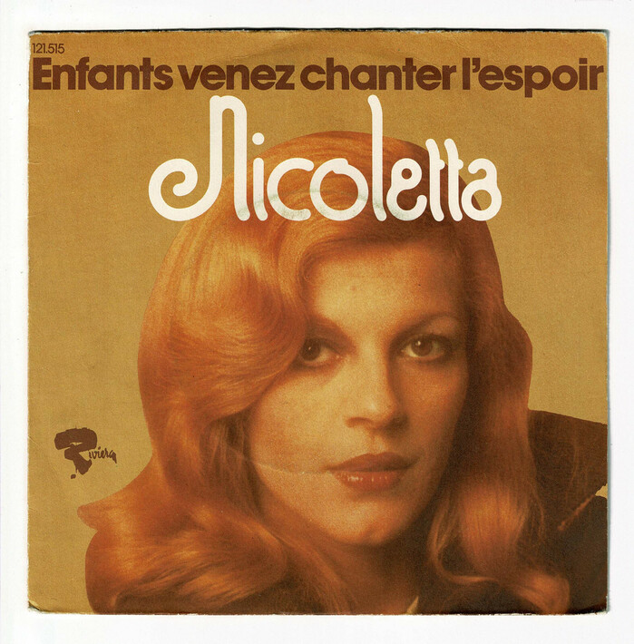 Nicoletta – “Enfants venez chanter l’espoir” / “Viens te balader au creux de mes chansons” single cover 1