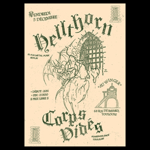Hellthorn and Corps Vidés concert flyer