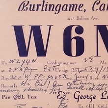 “Ed” George Lindsay QSL card