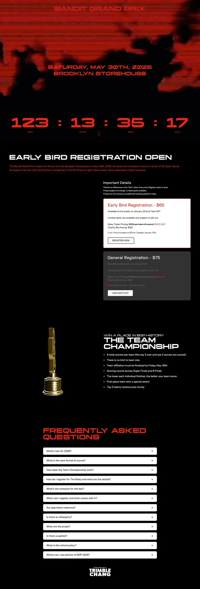 Smaller text on the website is specified in .