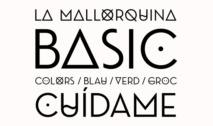 Specimen of Basic, the custom typeface for La Mallorquina