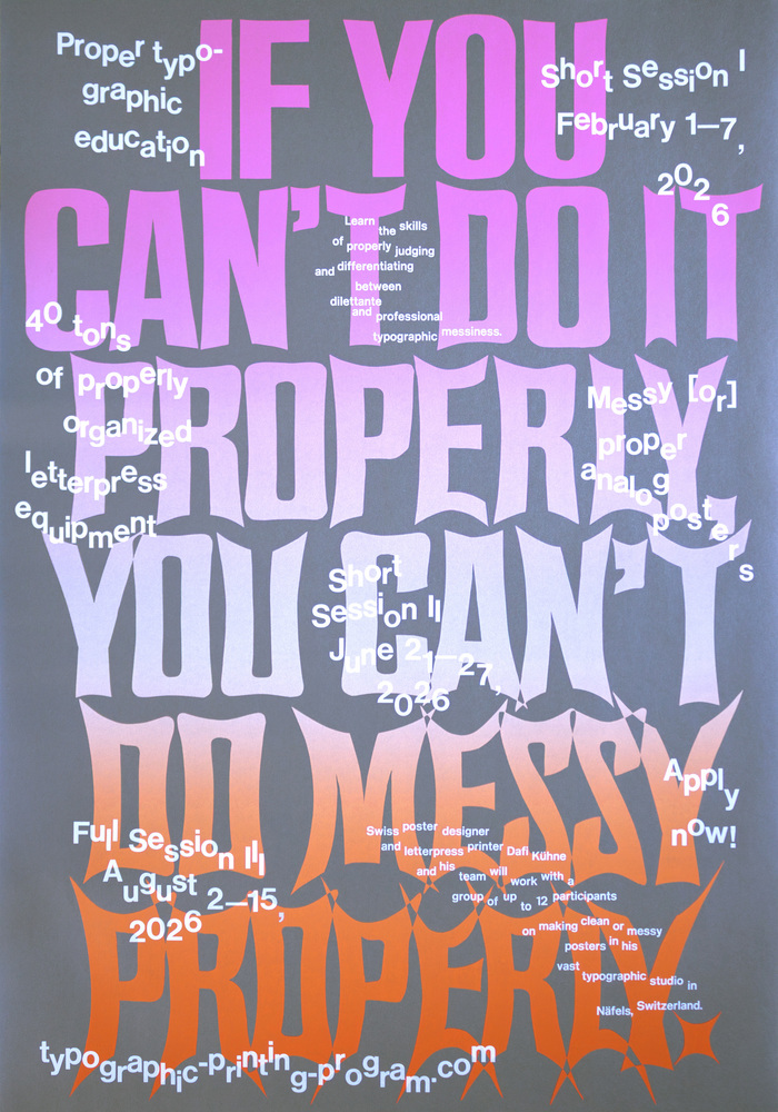 “If you can’t do it properly” poster 1