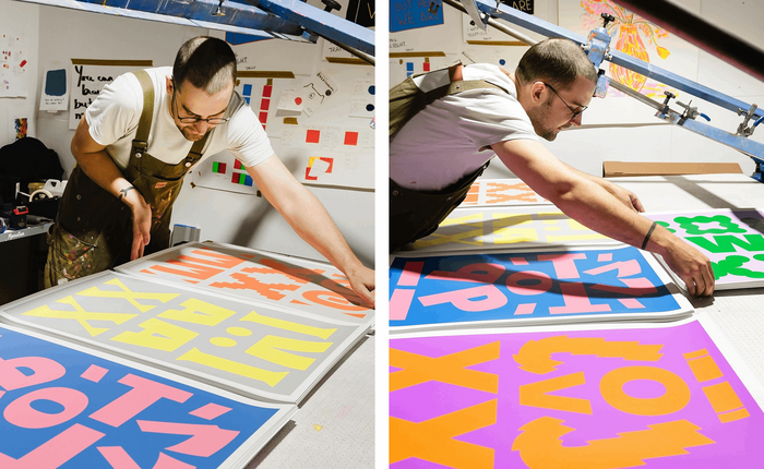 Screen printing at Mesh &amp; Blade