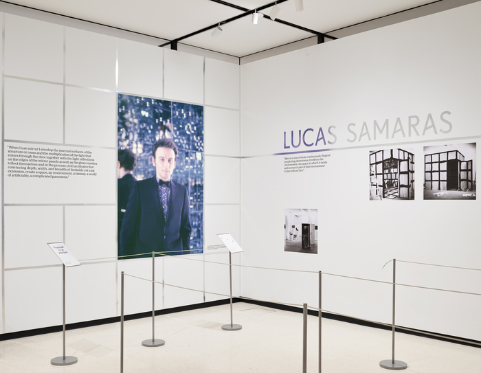Installation view of Looking Back: Lucas Samaras's Mirrored Room