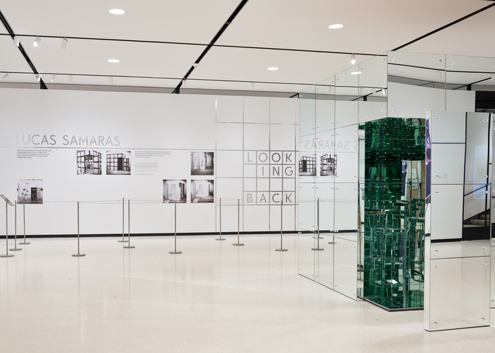 Installation view of Looking Back: Lucas Samaras's Mirrored Room