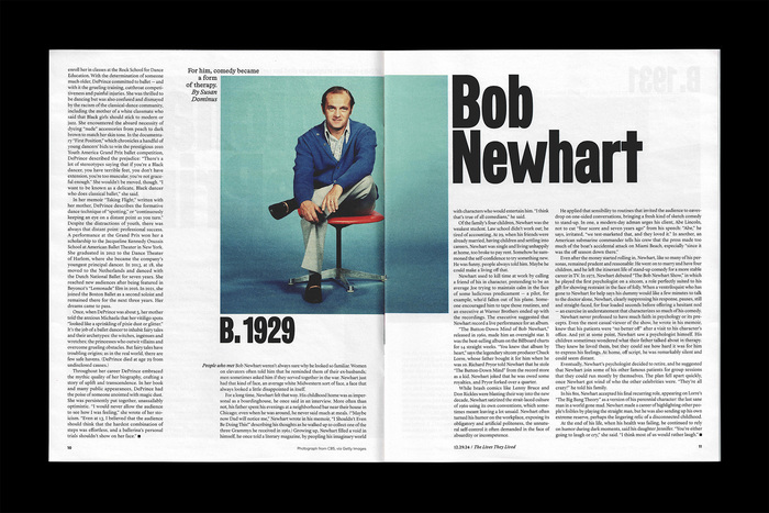 The New York Times Magazine, “The Lives They Lived” 2024 issue 5