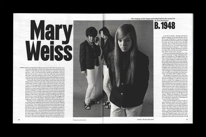 The New York Times Magazine, “The Lives They Lived” 2024 issue 6