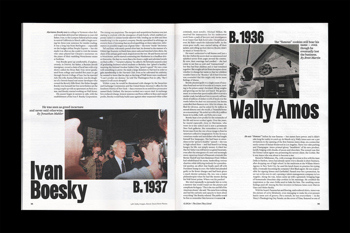 The New York Times Magazine, “The Lives They Lived” 2024 issue 9