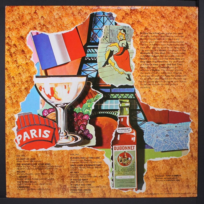 Back cover, London Records version