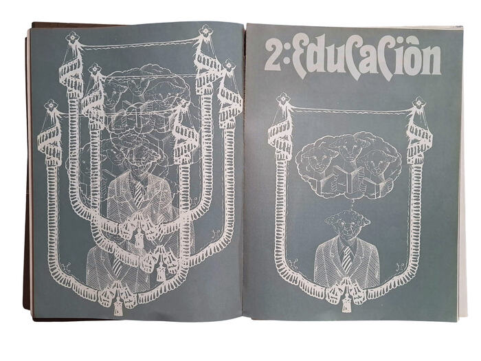 A mix of caps and lowercase letters from  for “Educación”