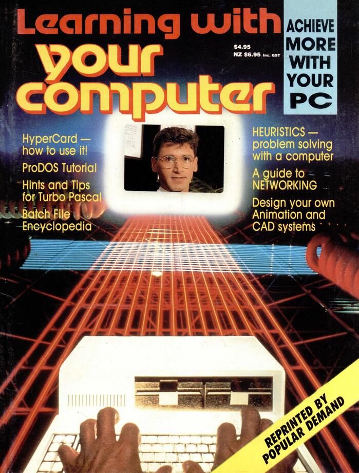 “Learning With Your Computer” special issue, 1986, with a shaded logo version and 