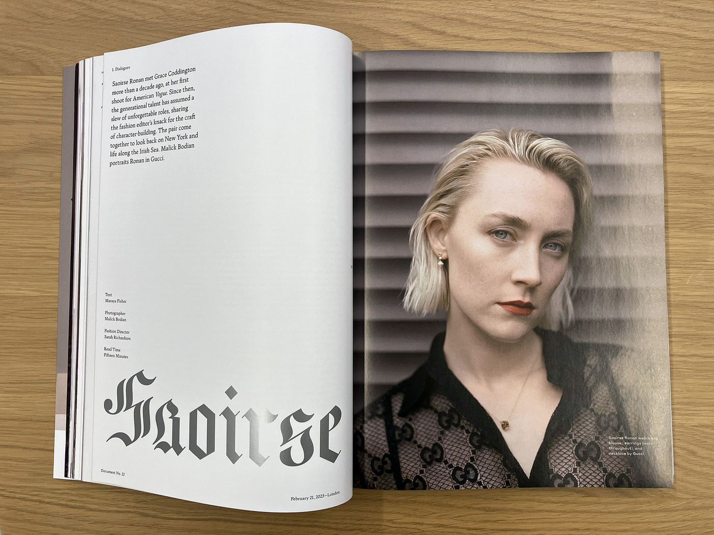 Document Journal No. 22, “Return to the Real” - Fonts In Use