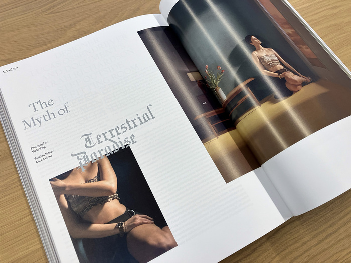 Title in Nicola Display and Seance Graphic; text in Nicola