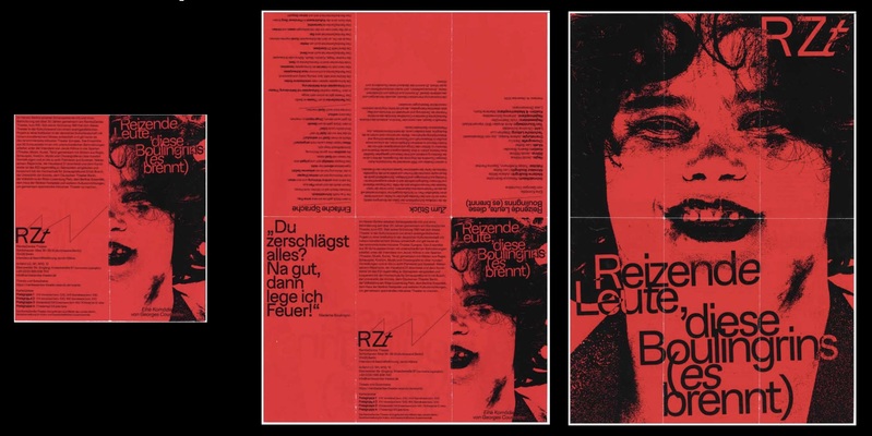 Reizende Leute, diese Boulingrins (es brennt) flyer, RambaZamba Theater