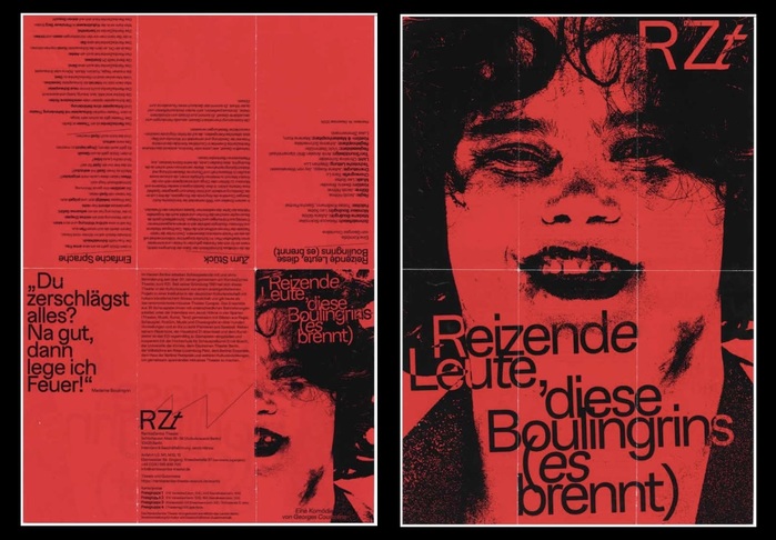 Reizende Leute, diese Boulingrins (es brennt) flyer, RambaZamba Theater 2