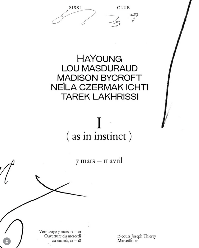 I (as in instinct) at Sissi Club exhibition poster and website 1