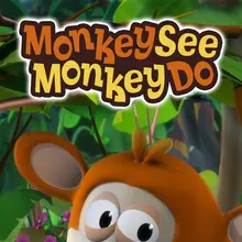 <cite>Monkey See, Monkey Do</cite> TV show logo