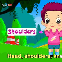 “Head, shoulders, knees, and toes” video and Magic Box logo