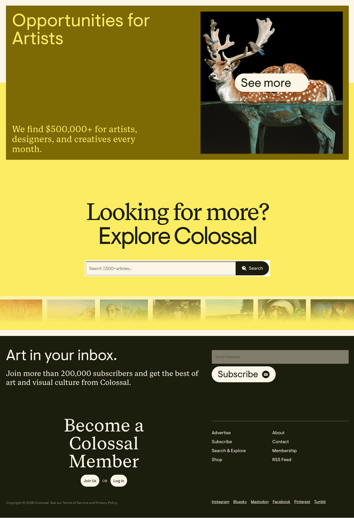 Homepage detail (bottom with footer)