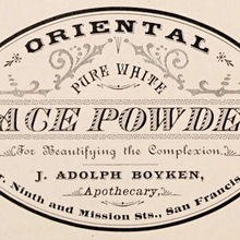 J. Adolph Boyken Face Powder label
