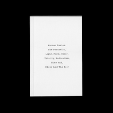 <cite>Verner Panton, The Panthella, Light, Form, Color, Totality, Radicalism, Time and Décor and The Self</cite>