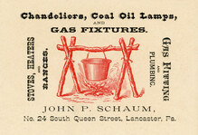 John P. Schaum business card