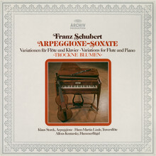 Alfons Kontarsky, Hans-Martin Linde, Klaus Storck – <cite>Arpeggione-Sonate / Trockne Blumen</cite> by Franz Schubert album art