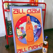 “All day, all night” poster for Club-Mate