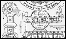 The “Optimus” Press advertising cards