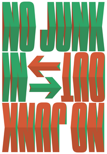 “No Junk in ⇆ No Junk Out” poster