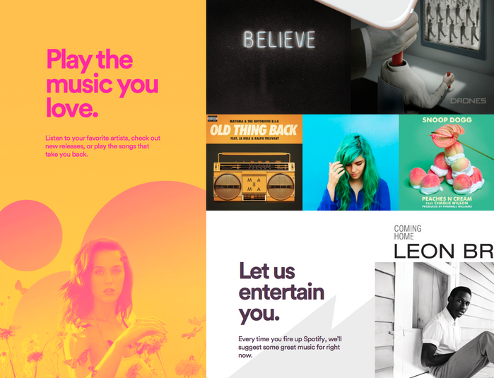 Spotify website (2015) 3