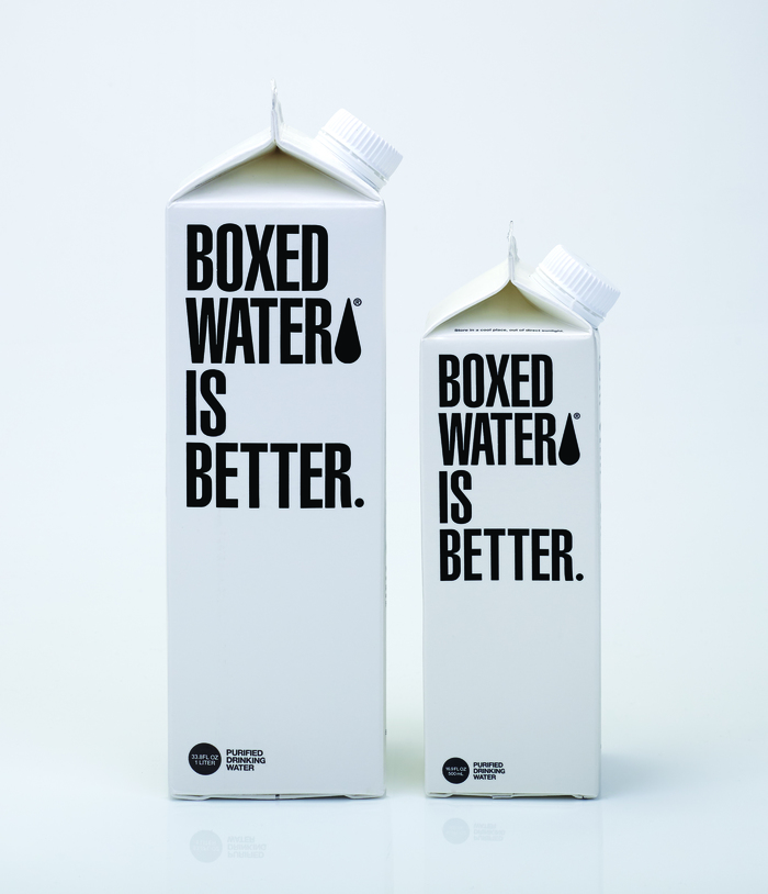 Boxed Water Is Better packaging Fonts In Use