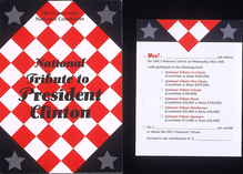 National Tribute to President Clinton invitation
