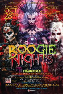 Boogie Nights Halloween flyers
