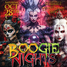 Boogie Nights Halloween flyers