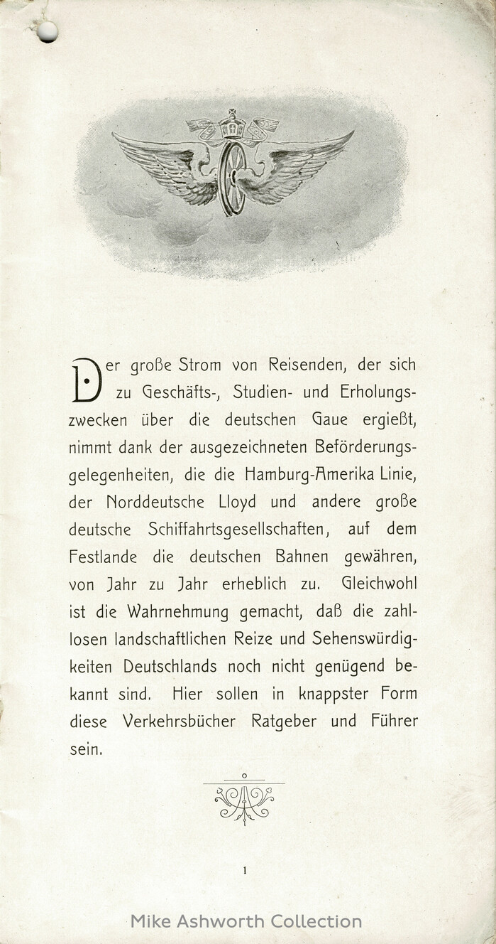 The title page to Vol. 1 features a winged wheel and text set in &rsquo;s  (1901). The initial D is from Herkulanum, &rsquo;s name for  (, 1891).