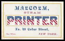 Malcolm Steam Printer business card