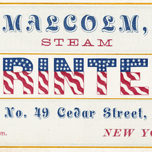 Malcolm Steam Printer business card