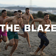 The Blaze band logo and album art